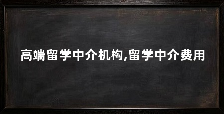 高端留学中介机构,留学中介费用