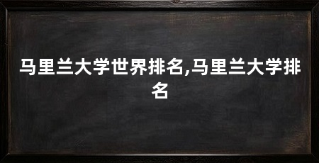 马里兰大学世界排名,马里兰大学排名