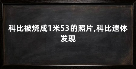 科比被烧成1米53的照片,科比遗体发现