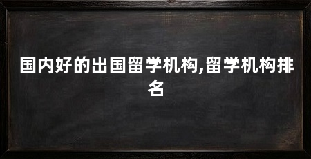 国内好的出国留学机构,留学机构排名