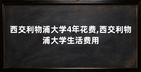 西交利物浦大学4年花费,西交利物浦大学生活费用