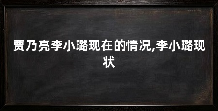 贾乃亮李小璐现在的情况,李小璐现状