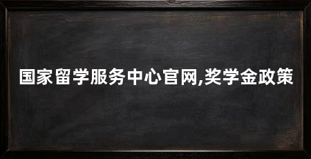 国家留学服务中心官网,奖学金政策