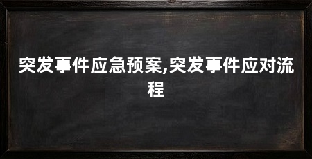 突发事件应急预案,突发事件应对流程