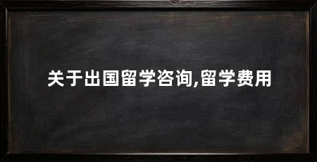 关于出国留学咨询,留学费用