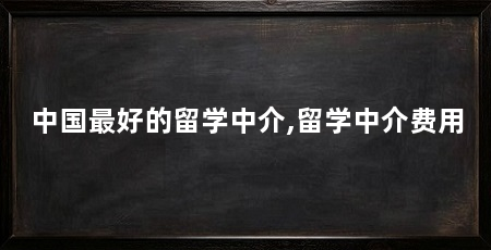 中国最好的留学中介,留学中介费用
