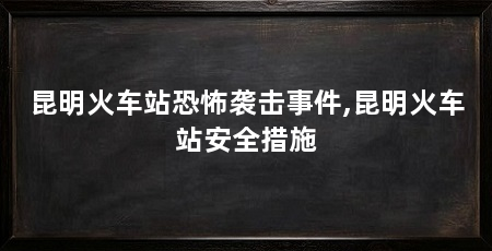 昆明火车站恐怖袭击事件,昆明火车站安全措施