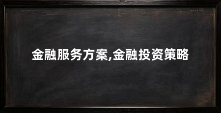 金融服务方案,金融投资策略