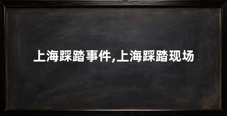 上海踩踏事件,上海踩踏现场