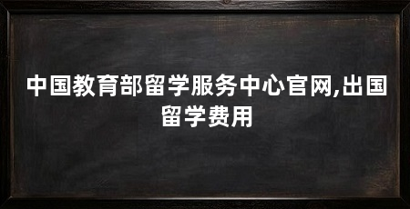 中国教育部留学服务中心官网,出国留学费用