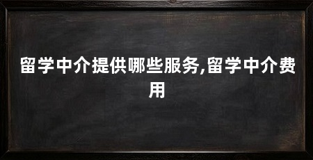 留学中介提供哪些服务,留学中介费用