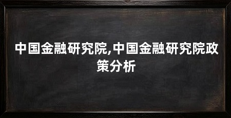 中国金融研究院,中国金融研究院政策分析