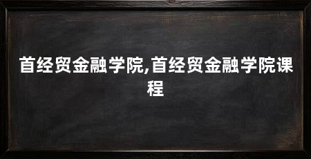 首经贸金融学院,首经贸金融学院课程