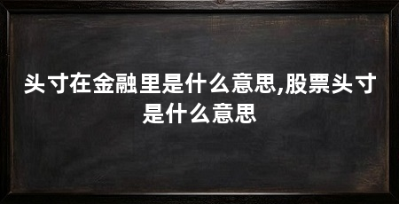 头寸在金融里是什么意思,股票头寸是什么意思