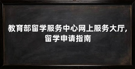 教育部留学服务中心网上服务大厅,留学申请指南