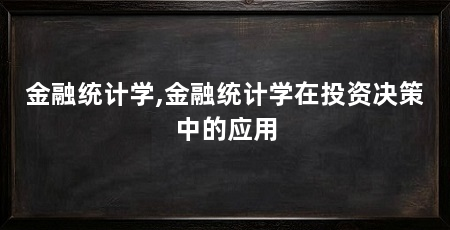 金融统计学,金融统计学在投资决策中的应用