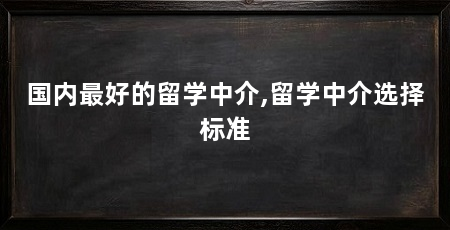 国内最好的留学中介,留学中介选择标准