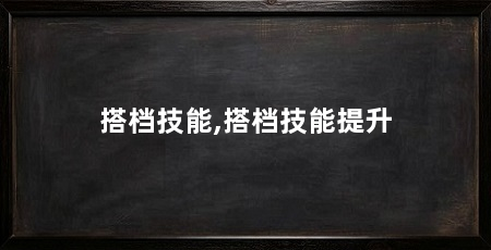 搭档技能,搭档技能提升