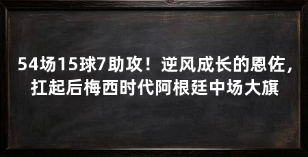 54场15球7助攻!逆风成长的恩佐,扛起后梅西时代阿根廷中场大旗