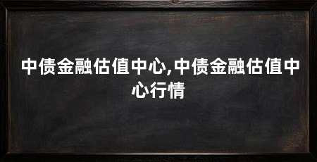 中债金融估值中心,中债金融估值中心行情