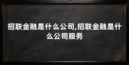 招联金融是什么公司,招联金融是什么公司服务