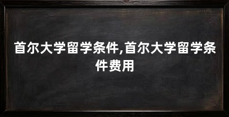 首尔大学留学条件,首尔大学留学条件费用