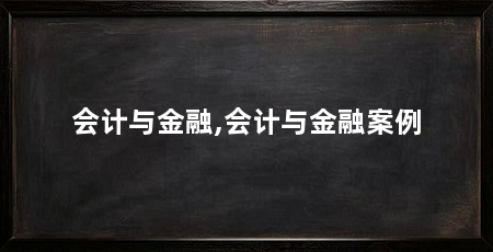会计与金融,会计与金融案例
