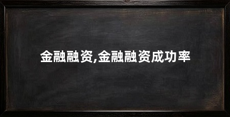 金融融资,金融融资成功率