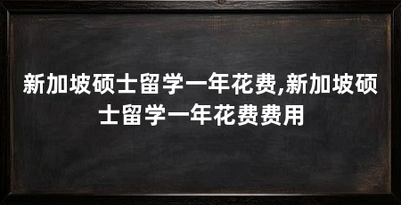 新加坡硕士留学一年花费,新加坡硕士留学一年花费费用