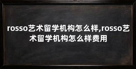 rosso艺术留学机构怎么样,rosso艺术留学机构怎么样费用