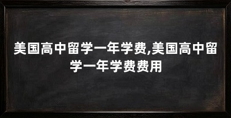 美国高中留学一年学费,美国高中留学一年学费费用