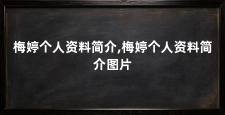 梅婷个人资料简介,梅婷个人资料简介图片