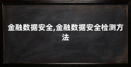 金融数据安全,金融数据安全检测方法