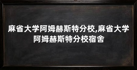 麻省大学阿姆赫斯特分校,麻省大学阿姆赫斯特分校宿舍