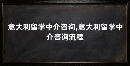 意大利留学中介咨询,意大利留学中介咨询流程