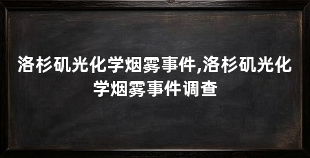 洛杉矶光化学烟雾事件,洛杉矶光化学烟雾事件调查