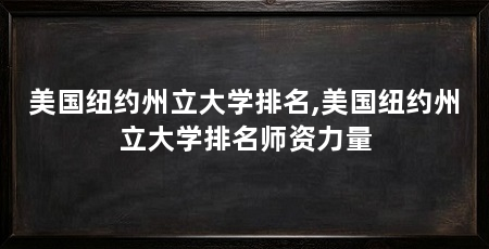 美国纽约州立大学排名,美国纽约州立大学排名师资力量