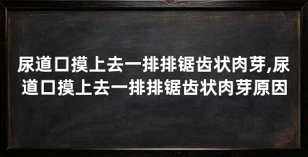 尿道口摸上去一排排锯齿状肉芽,尿道口摸上去一排排锯齿状肉芽原因