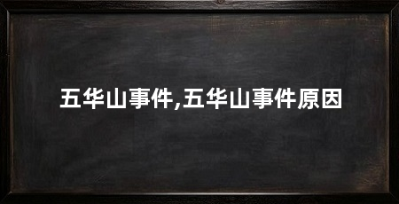 五华山事件,五华山事件原因