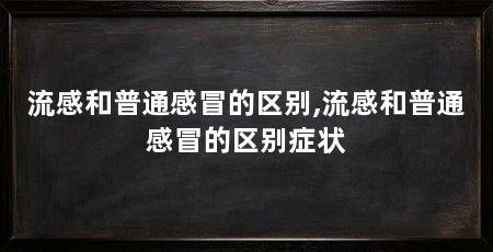流感和普通感冒的区别,流感和普通感冒的区别症状