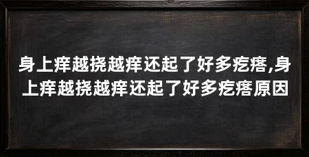 身上痒越挠越痒还起了好多疙瘩,身上痒越挠越痒还起了好多疙瘩原因