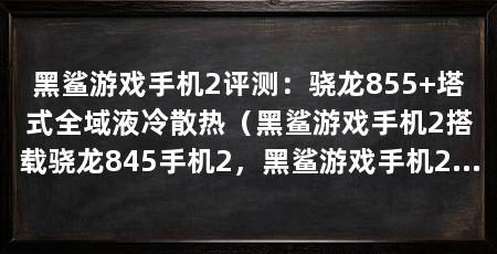 黑鲨游戏手机2评测:骁龙855+塔式全域液冷散热(黑鲨游戏手机2搭载骁龙845手机2,黑鲨游戏手机2再度升级