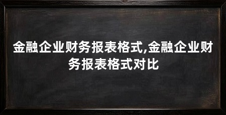 金融企业财务报表格式,金融企业财务报表格式对比