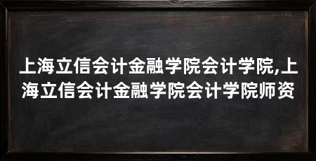 上海立信会计金融学院会计学院,上海立信会计金融学院会计学院师资