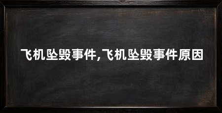 飞机坠毁事件,飞机坠毁事件原因