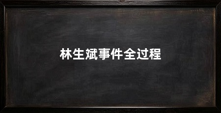 林生斌事件全过程