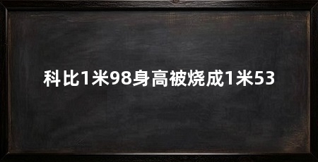 科比1米98身高被烧成1米53
