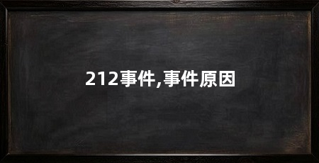 212事件,事件原因