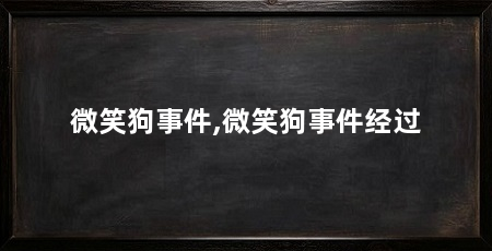 微笑狗事件,微笑狗事件经过
