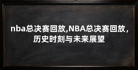 nba总决赛回放,NBA总决赛回放，历史时刻与未来展望